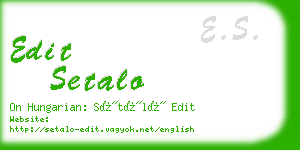 edit setalo business card